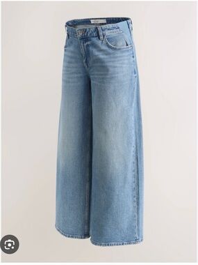 NEXT Maternity Wide-Leg Light Wash Denim Jeans